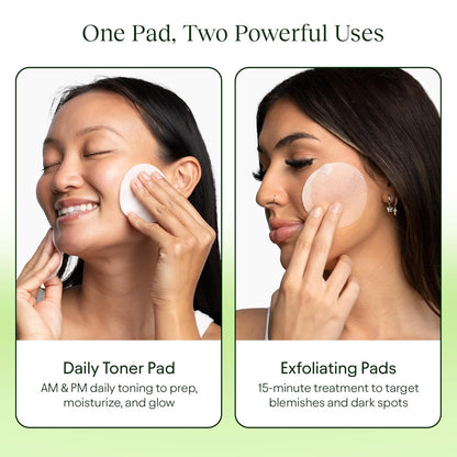 JiYu Toning Polish Pads - Korean Skincare for Dark Spots, Wrinkles & Dull Skin